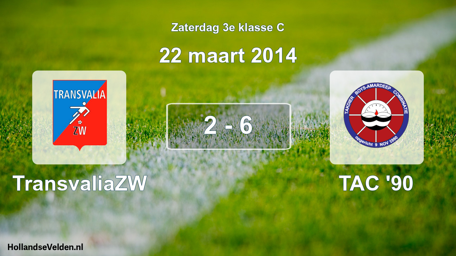 Total number of matches played: TransvaliaZW - TAC '90 2 - 6 (22 March 2014)