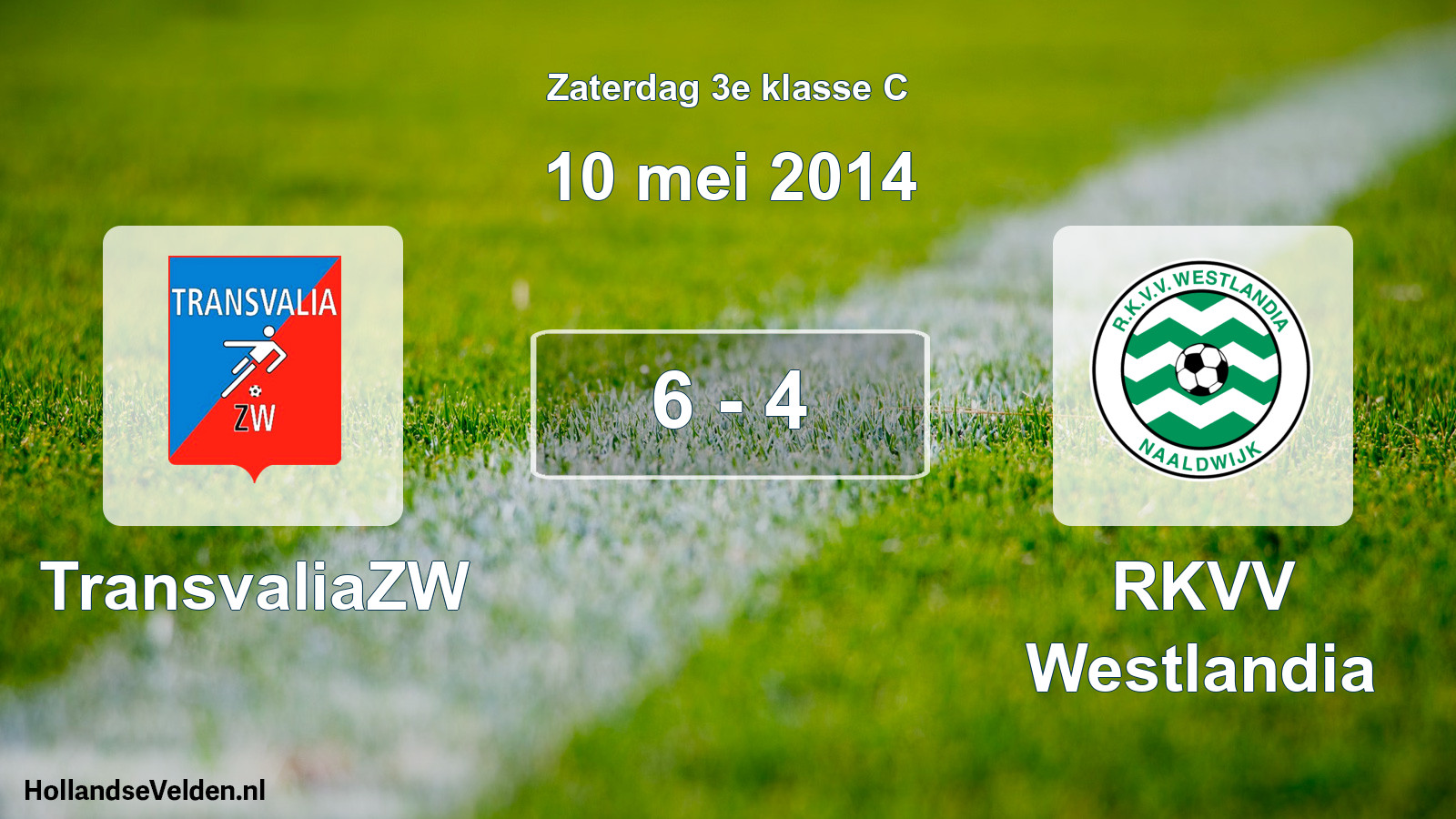 Total number of matches played: TransvaliaZW - RKVV Westlandia 6 - 4 (10 May 2014)