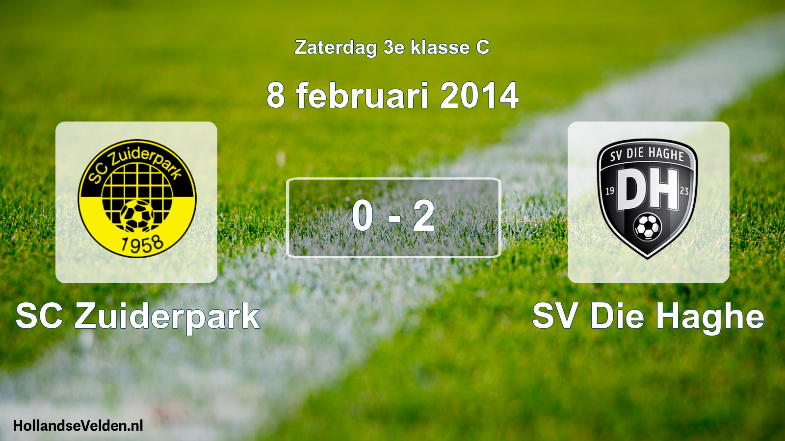 Total number of matches played: SC Zuiderpark - SV Die Haghe 0 - 2 (8 February 2014)