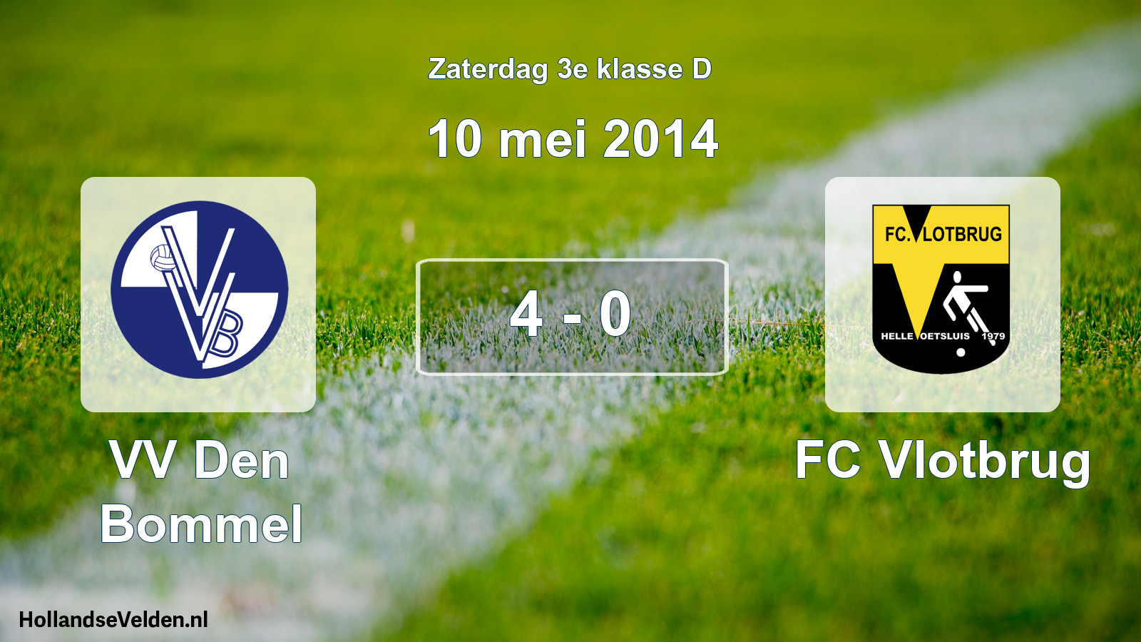 Total number of matches played: VV Den Bommel - FC Vlotbrug 4 - 0 (10 May 2014)