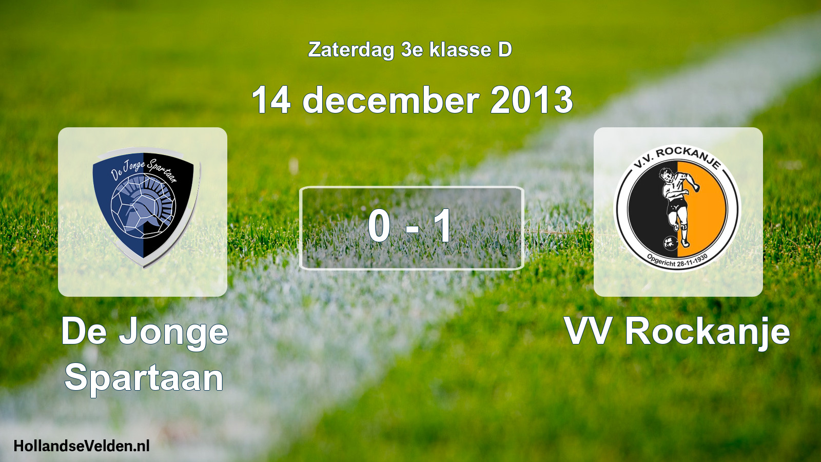Total number of matches played: De Jonge Spartaan - VV Rockanje 0 - 1 (14 December 2013)