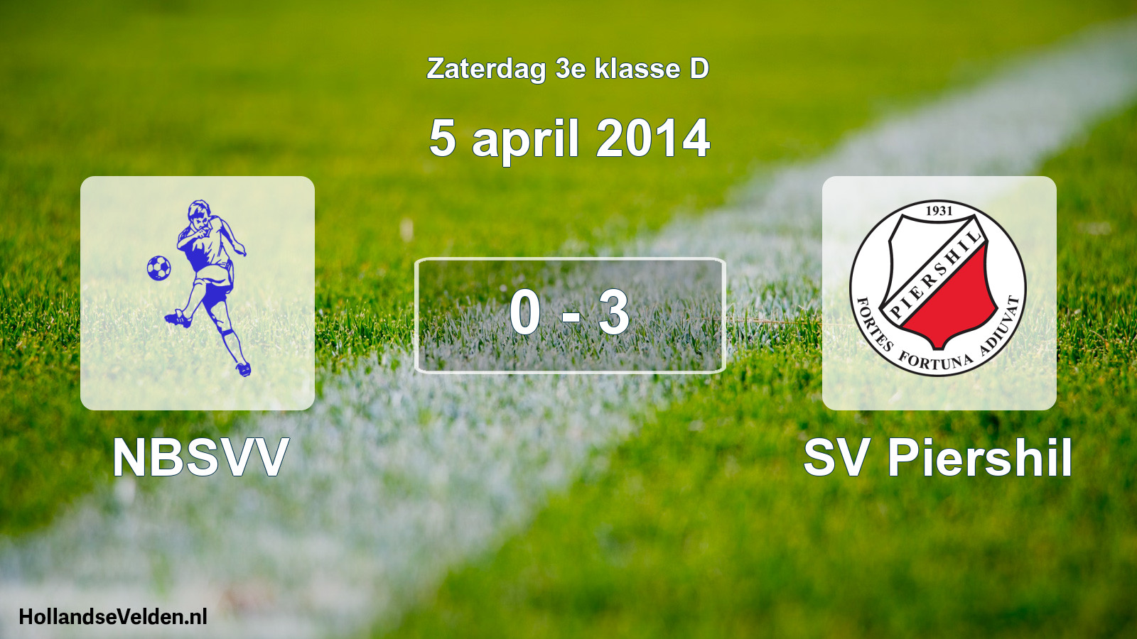Total number of matches played: NBSVV - SV Piershil 0 - 3 (5 April 2014)