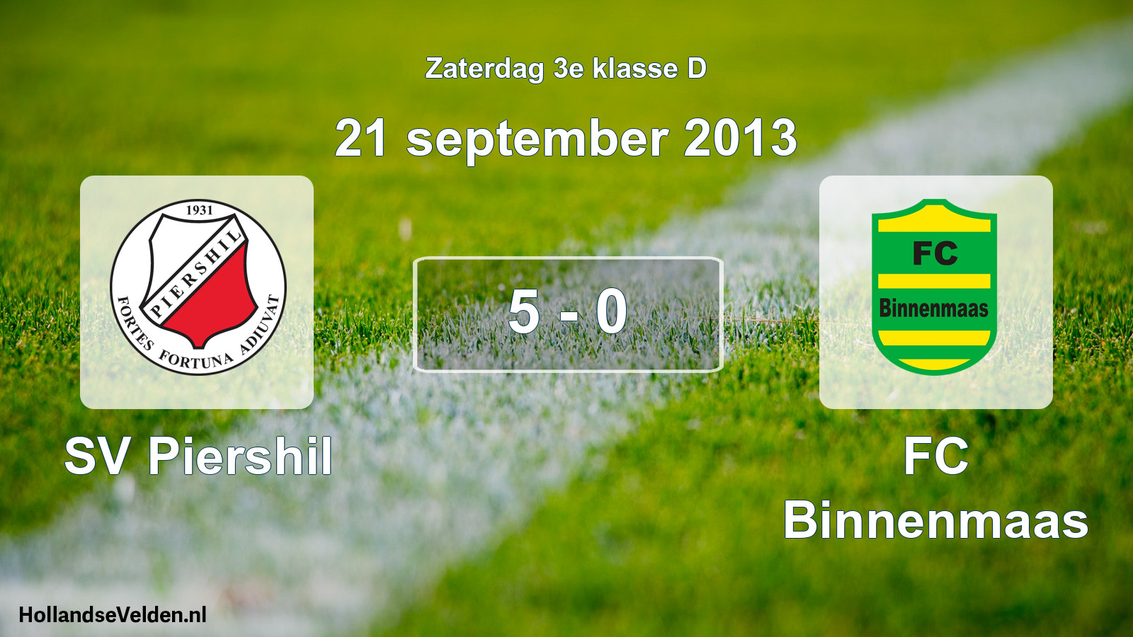 Total number of matches played: SV Piershil - FC Binnenmaas 5 - 0 (21 September 2013)