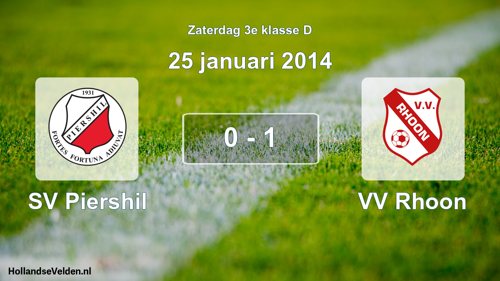 Total number of matches played: SV Piershil - VV Rhoon 0 - 1 (25 January 2014)