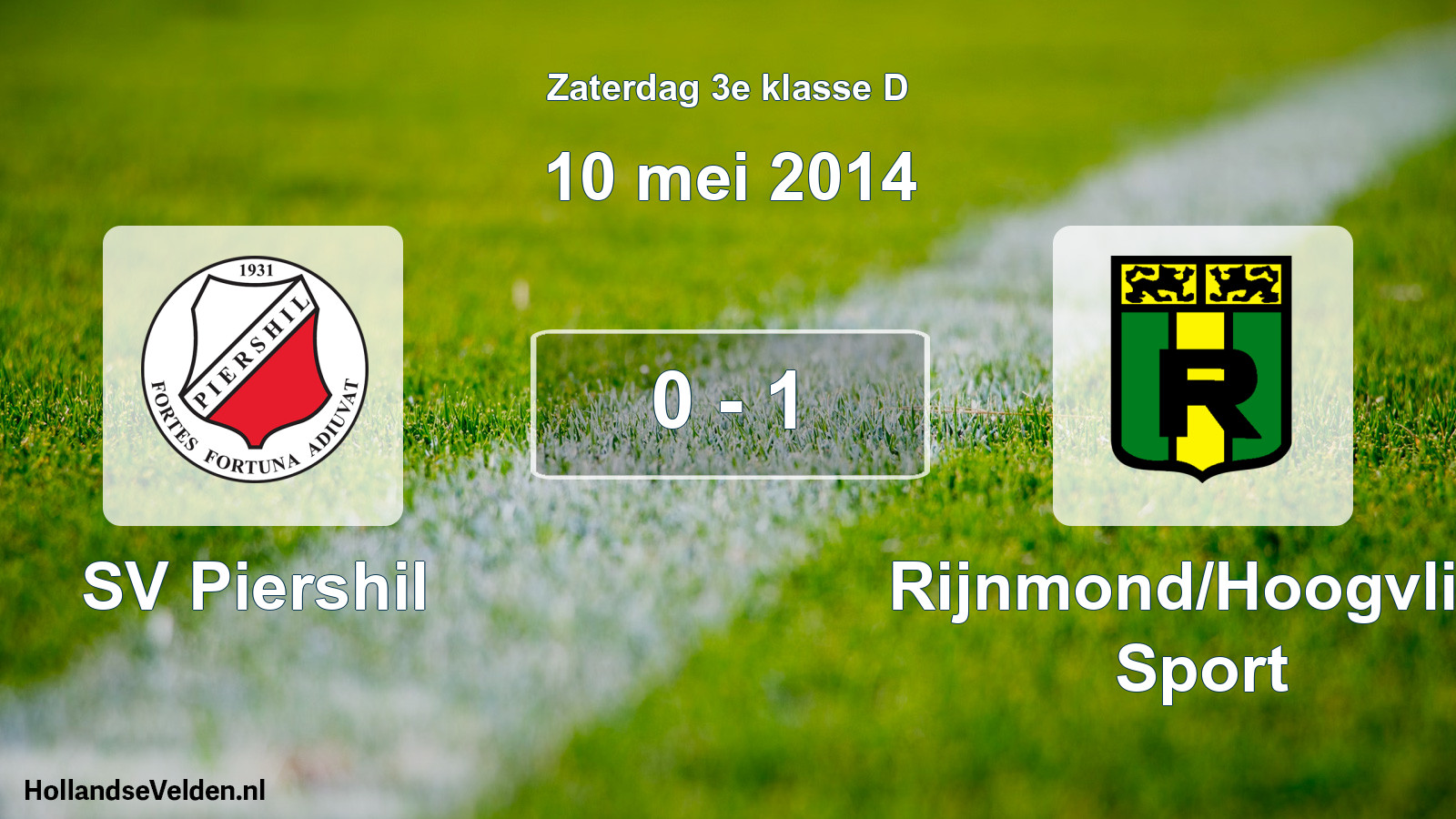 Total number of matches played: SV Piershil - Rijnmond/Hoogvliet Sport 0 - 1 (10 May 2014)