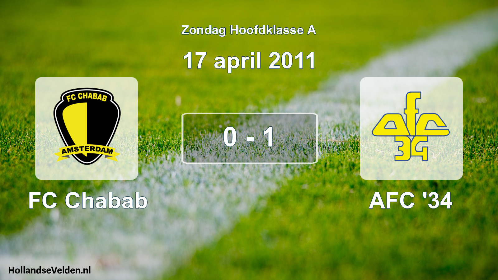 Total number of matches played: FC Chabab - AFC '34 0 - 1 (17 April 2011)