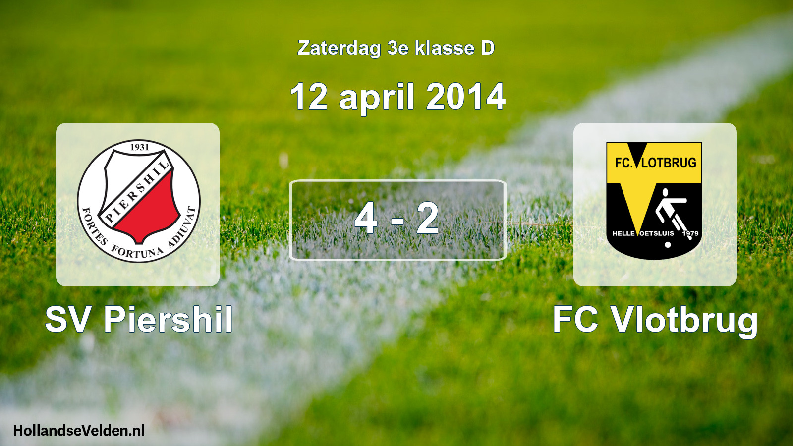 Total number of matches played: SV Piershil - FC Vlotbrug 4 - 2 (12 April 2014)