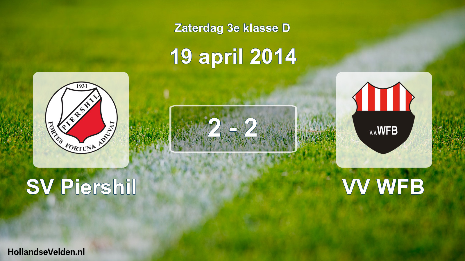Total number of matches played: SV Piershil - VV WFB 2 - 2 (19 April 2014)