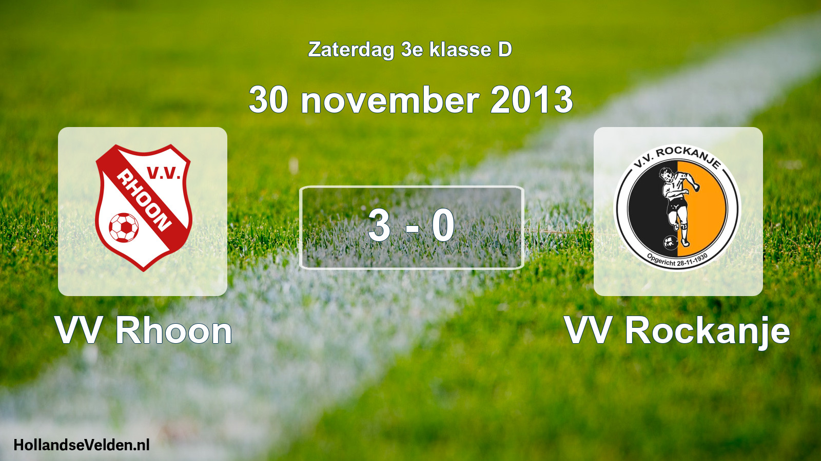 Total number of matches played: VV Rhoon - VV Rockanje 3 - 0 (30 November 2013)