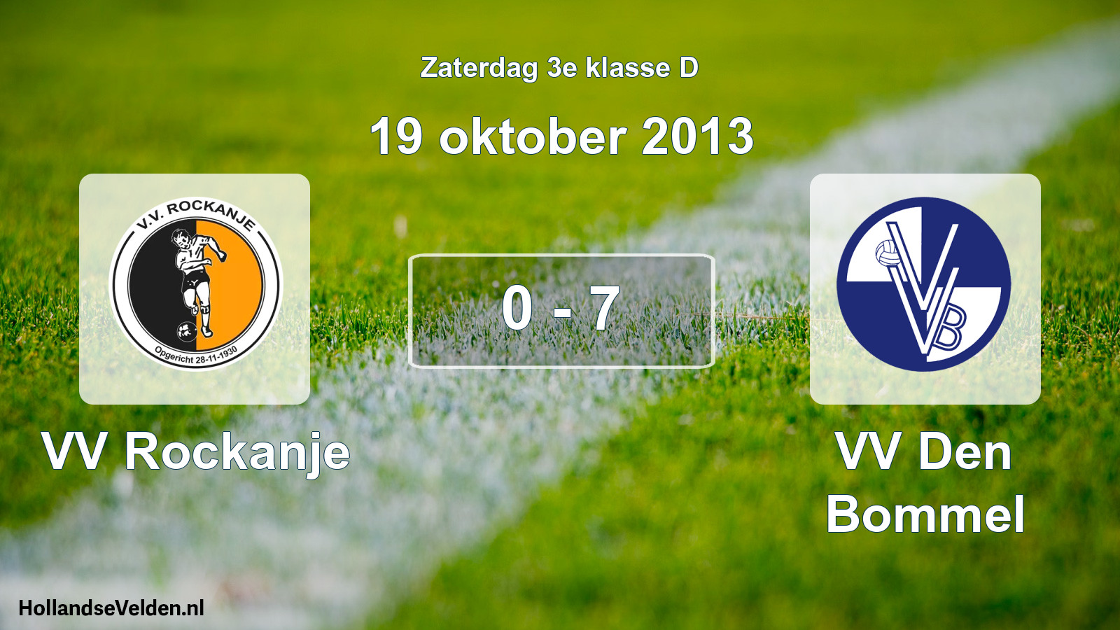 Total number of matches played: VV Rockanje - VV Den Bommel 0 - 7 (19 October 2013)