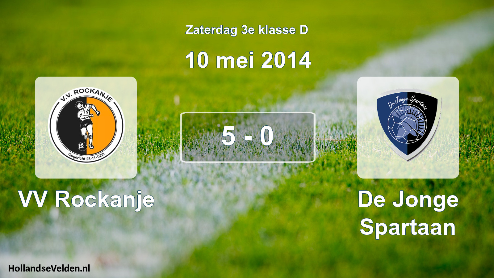 Total number of matches played: VV Rockanje - De Jonge Spartaan 5 - 0 (10 May 2014)