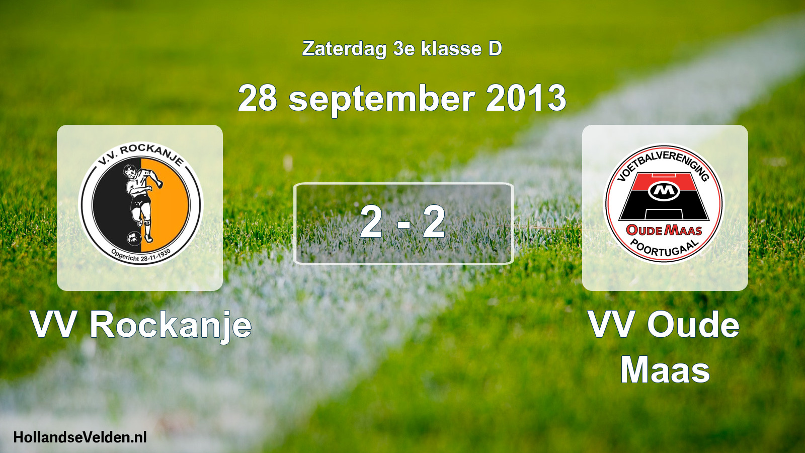 Total number of matches played: VV Rockanje - VV Oude Maas 2 - 2 (28 September 2013)