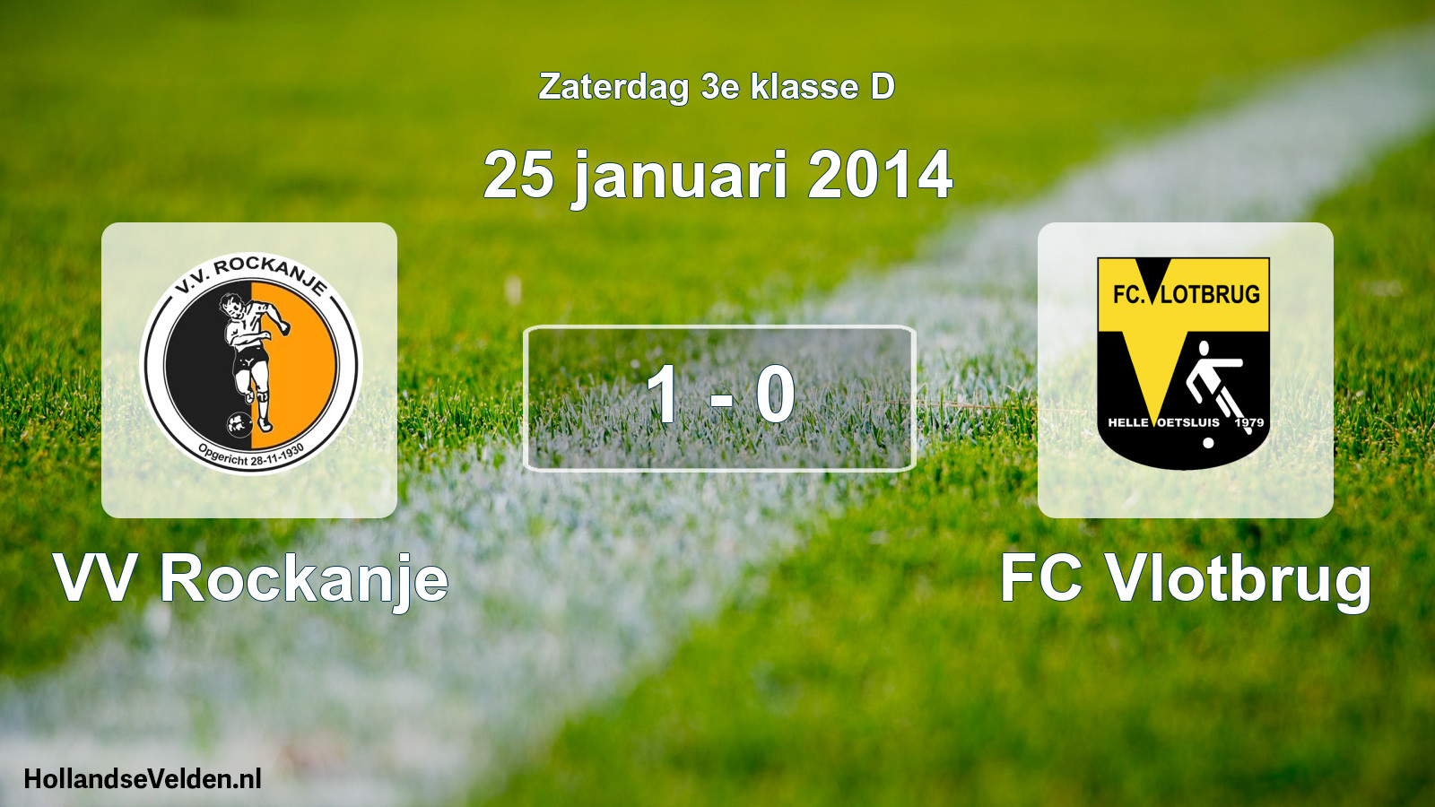 Total number of matches played: VV Rockanje - FC Vlotbrug 1 - 0 (25 January 2014)