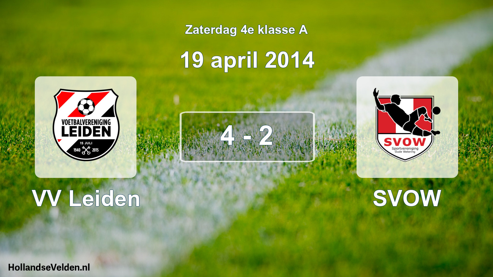 Total number of matches played: VV Leiden - SVOW 4 - 2 (19 April 2014)
