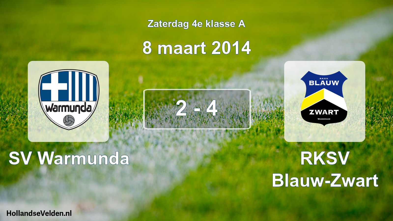 Total number of matches played: SV Warmunda - RKSV Blauw-Zwart 2 - 4 (8 March 2014)