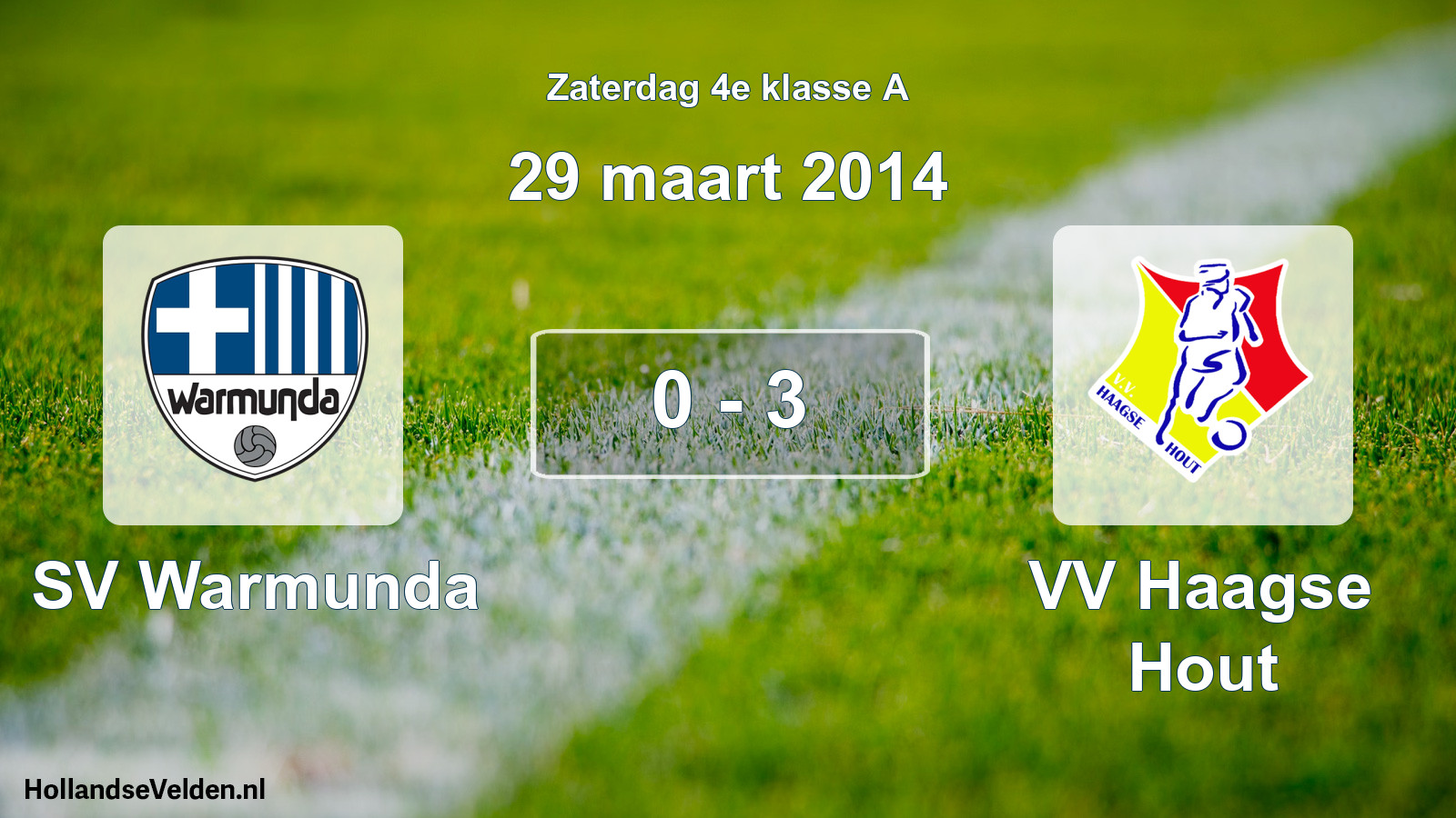 Total number of matches played: SV Warmunda - VV Haagse Hout 0 - 3 (29 March 2014)