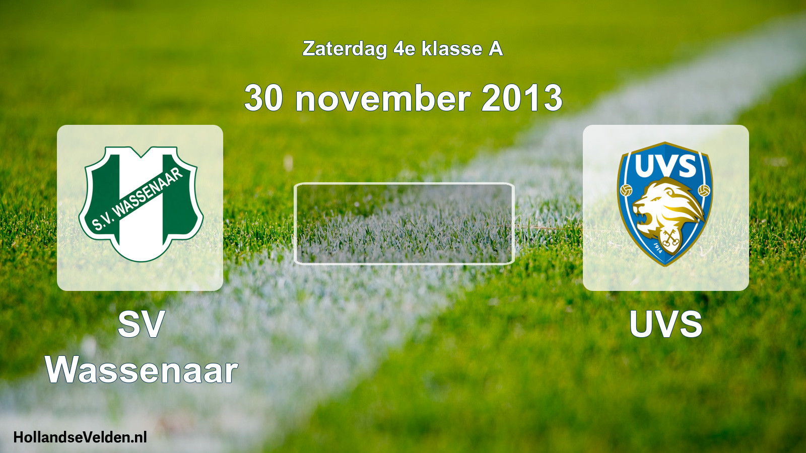 Scheduled Match: SV Wassenaar - UVS (30 November 2013)