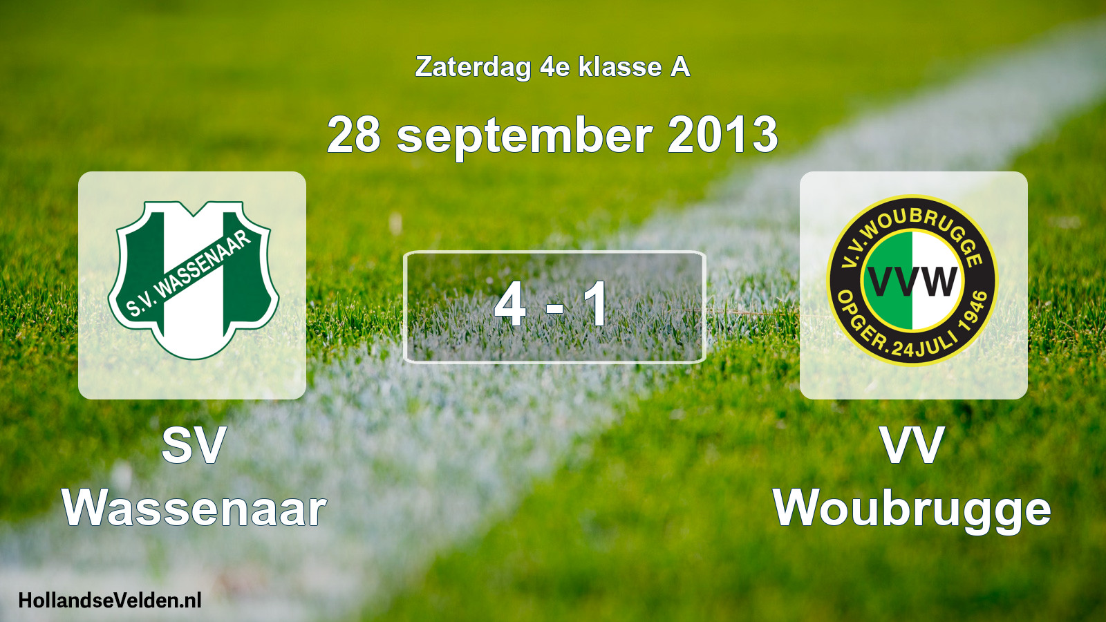 Total number of matches played: SV Wassenaar - VV Woubrugge 4 - 1 (28 September 2013)