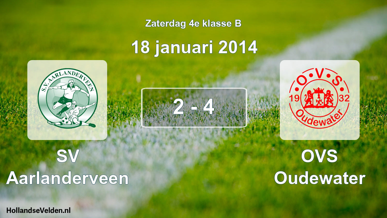 Total number of matches played: SV Aarlanderveen - OVS Oudewater 2 - 4 (18 January 2014)