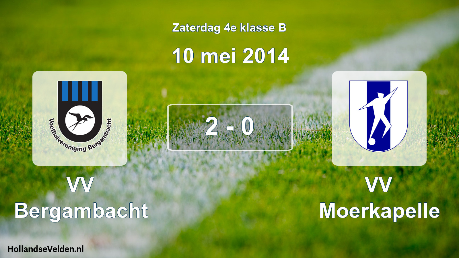 Total number of matches played: VV Bergambacht - VV Moerkapelle 2 - 0 (10 May 2014)