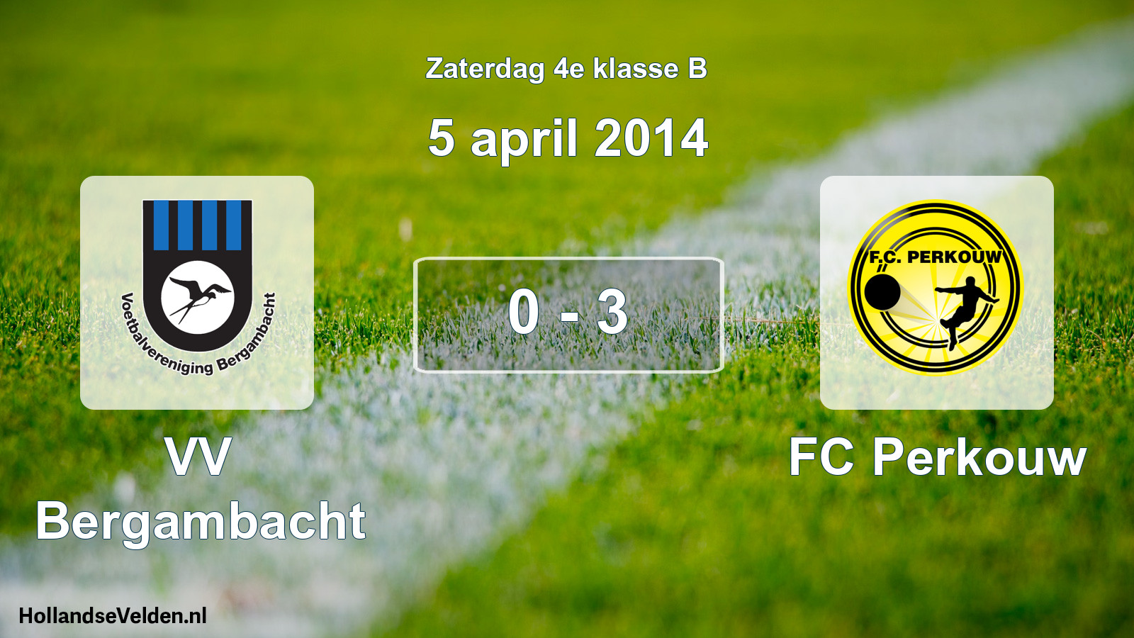 Total number of matches played: VV Bergambacht - FC Perkouw 0 - 3 (5 April 2014)