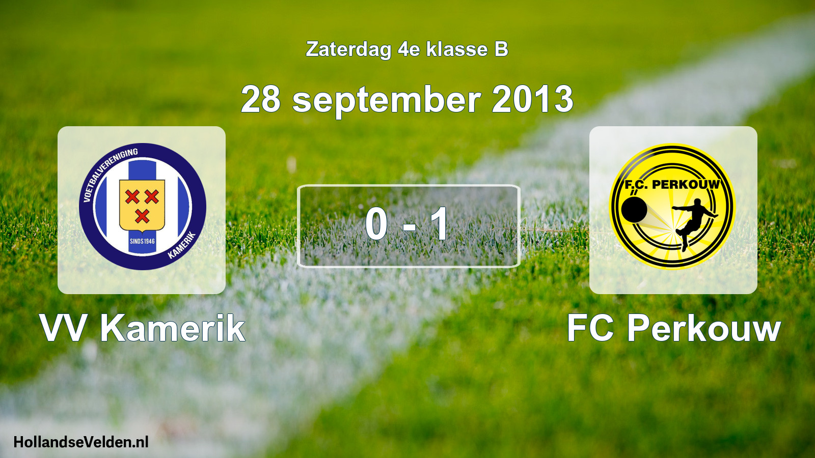 Total number of matches played: VV Kamerik - FC Perkouw 0 - 1 (28 September 2013)