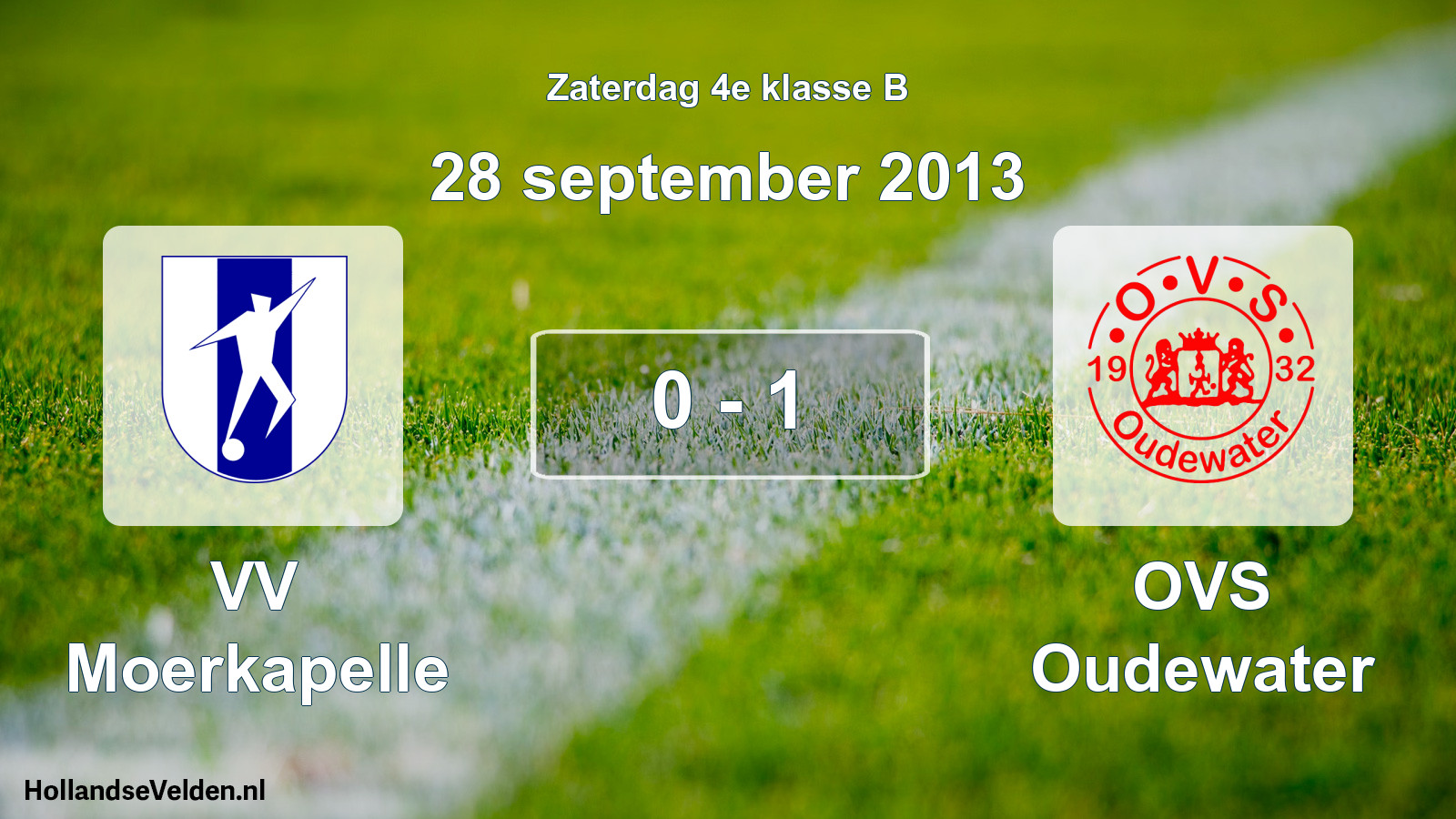 Total number of matches played: VV Moerkapelle - OVS Oudewater 0 - 1 (28 September 2013)