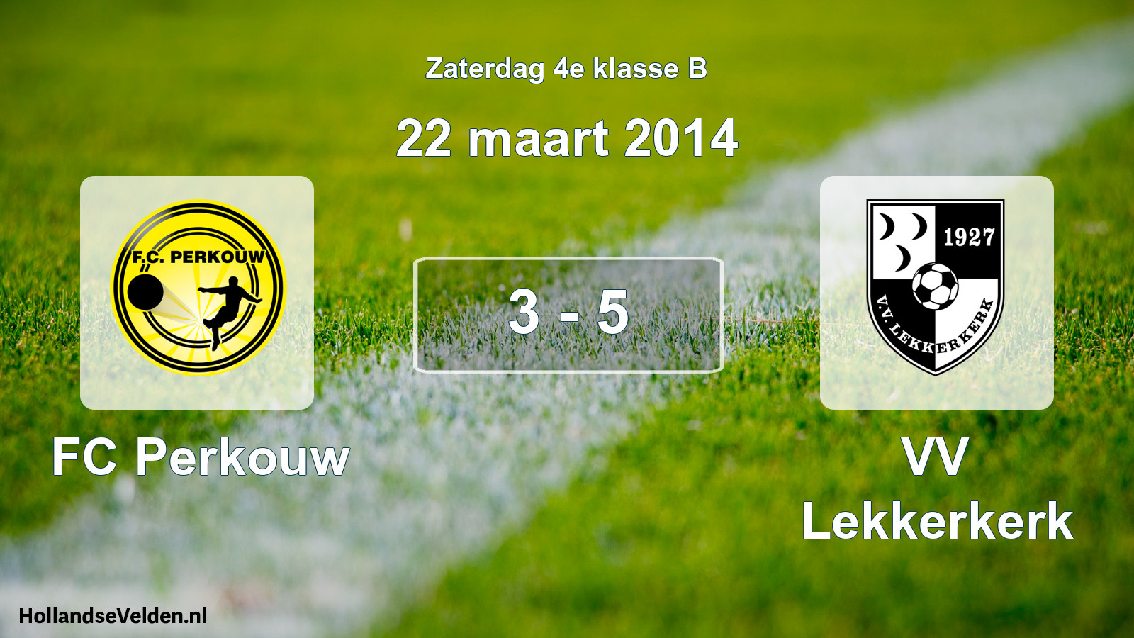 Total number of matches played: FC Perkouw - VV Lekkerkerk 3 - 5 (22 March 2014)