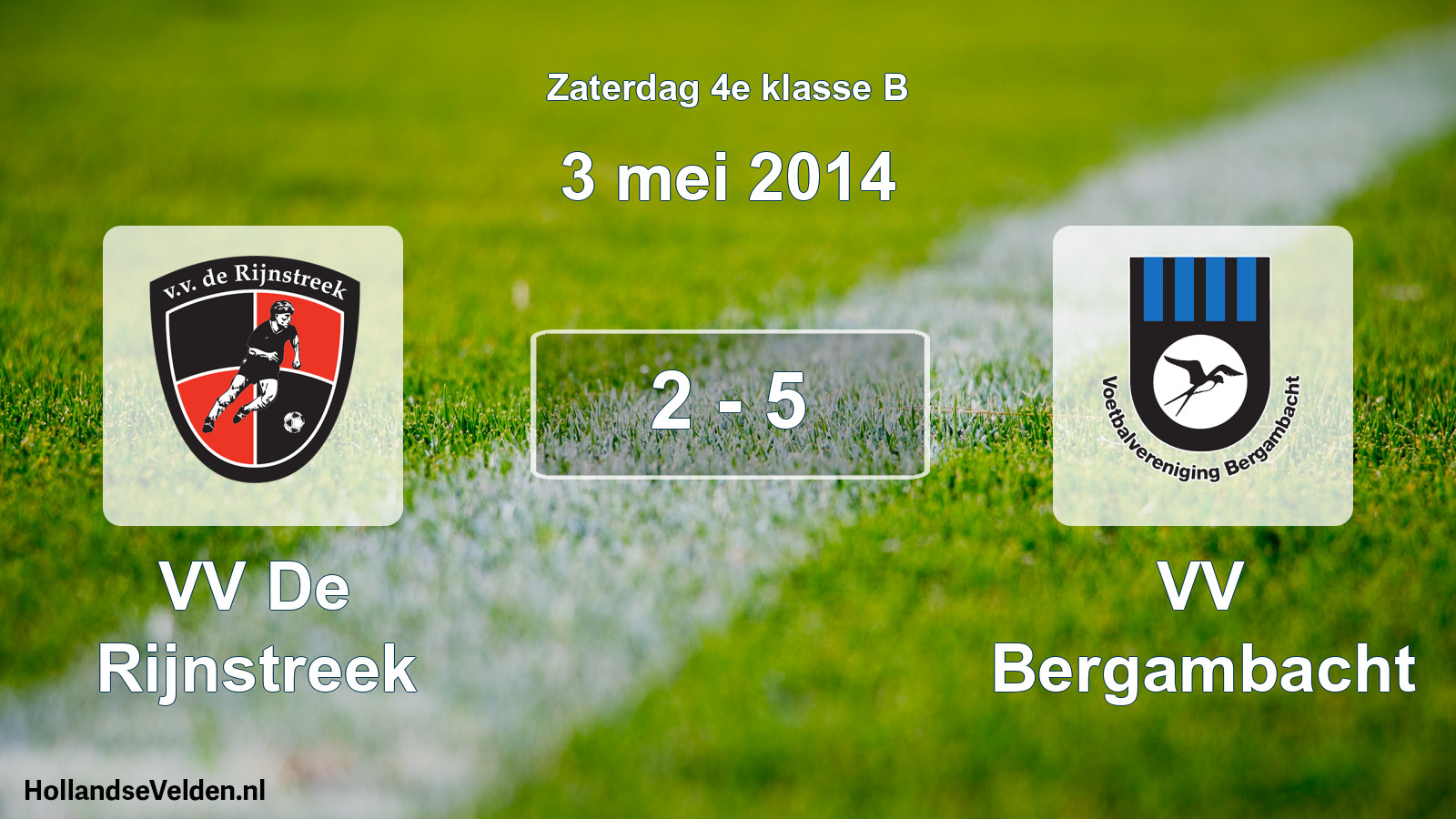 Total number of matches played: VV De Rijnstreek - VV Bergambacht 2 - 5 (3 May 2014)