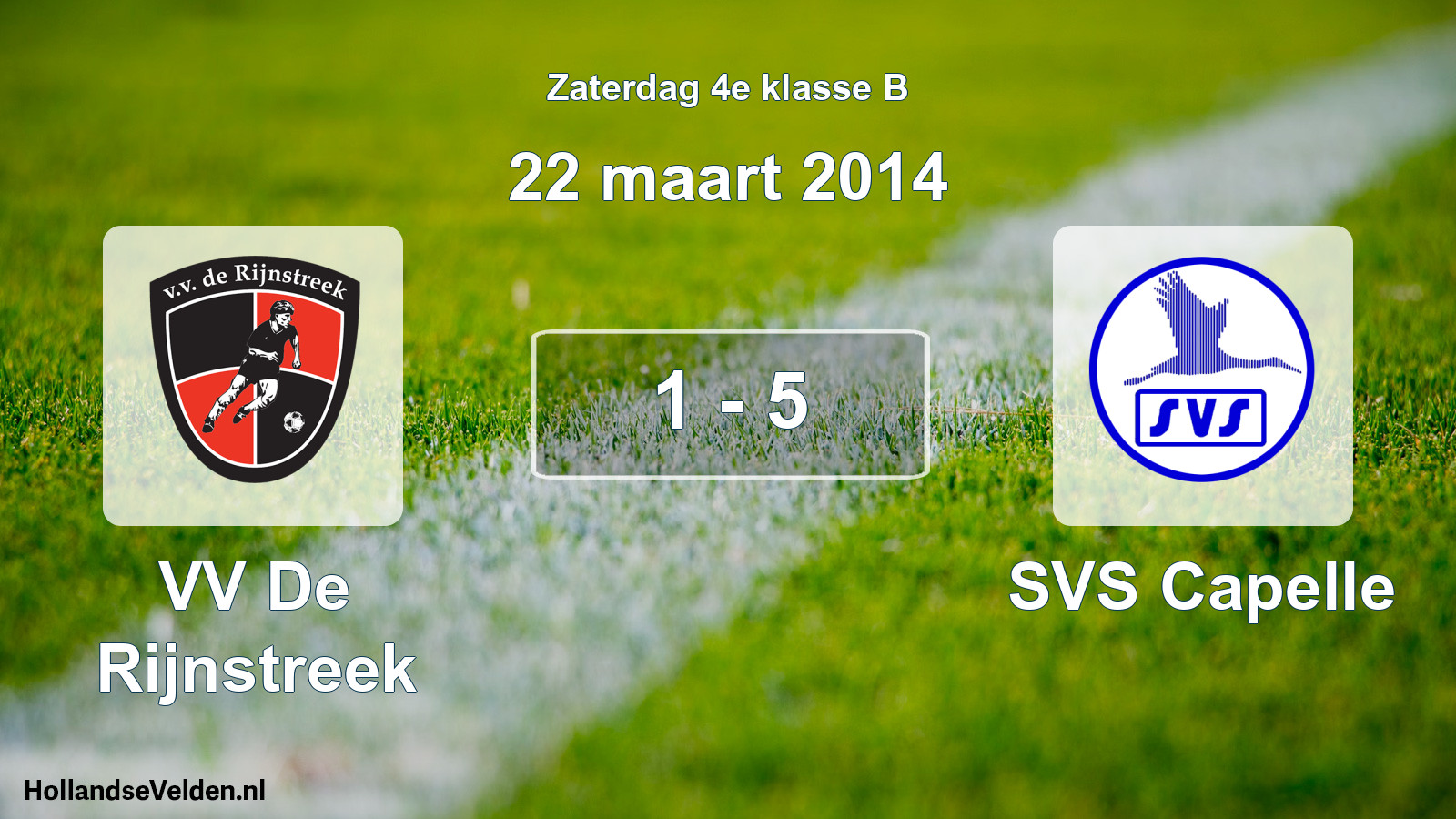 Total number of matches played: VV De Rijnstreek - SVS Capelle 1 - 5 (22 March 2014)