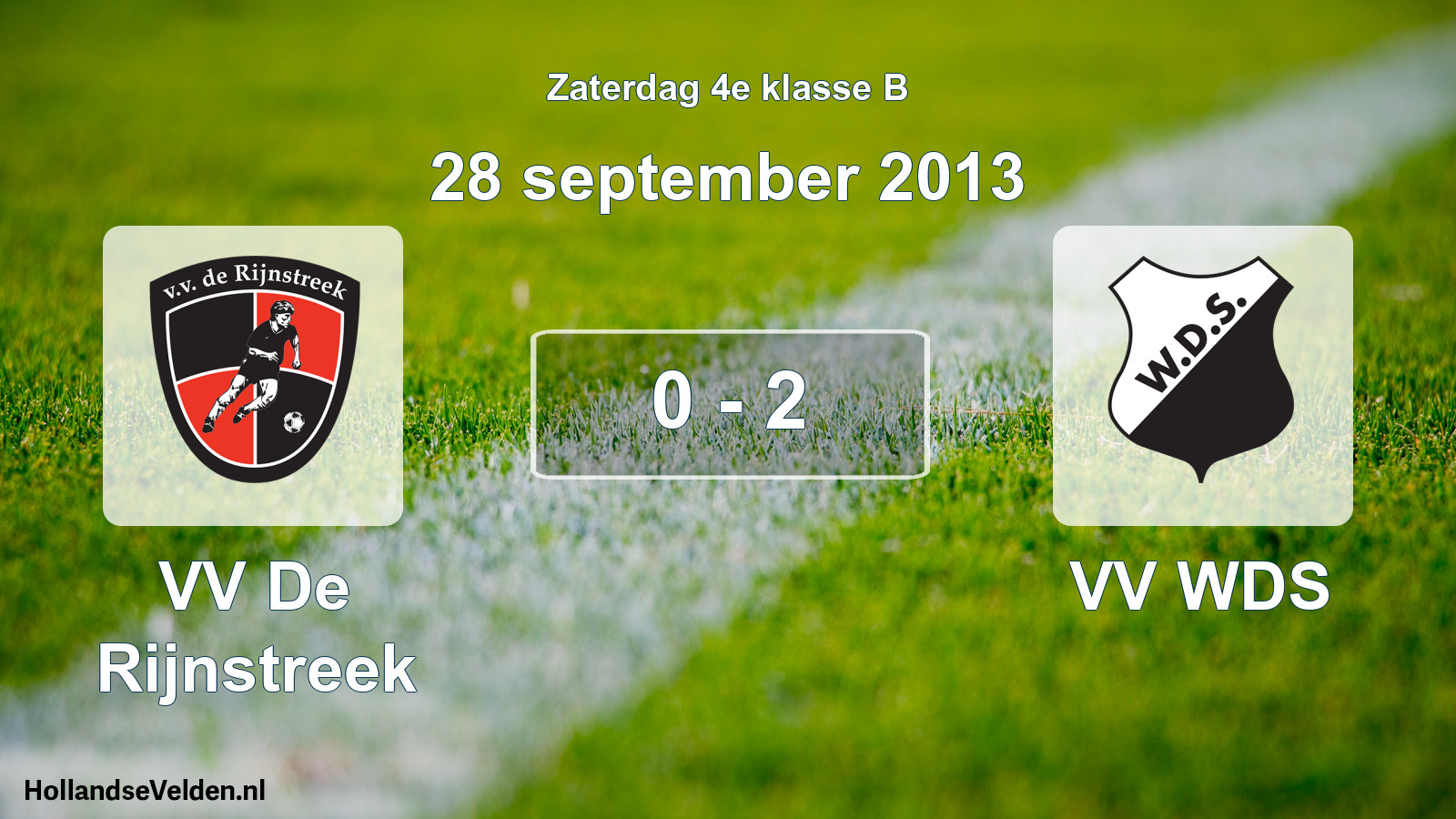 Total number of matches played: VV De Rijnstreek - VV WDS 0 - 2 (28 September 2013)