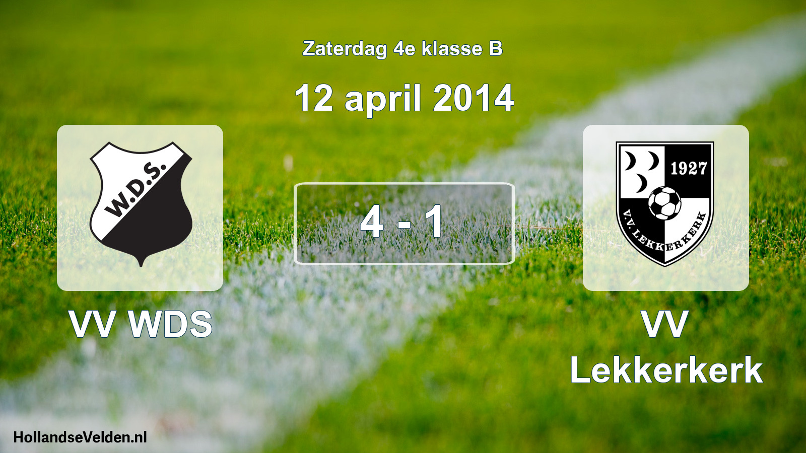 Total number of matches played: VV WDS - VV Lekkerkerk 4 - 1 (12 April 2014)