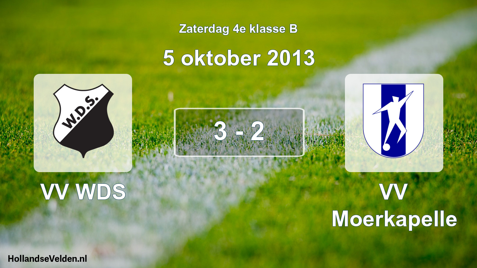 Total number of matches played: VV WDS - VV Moerkapelle 3 - 2 (5 October 2013)