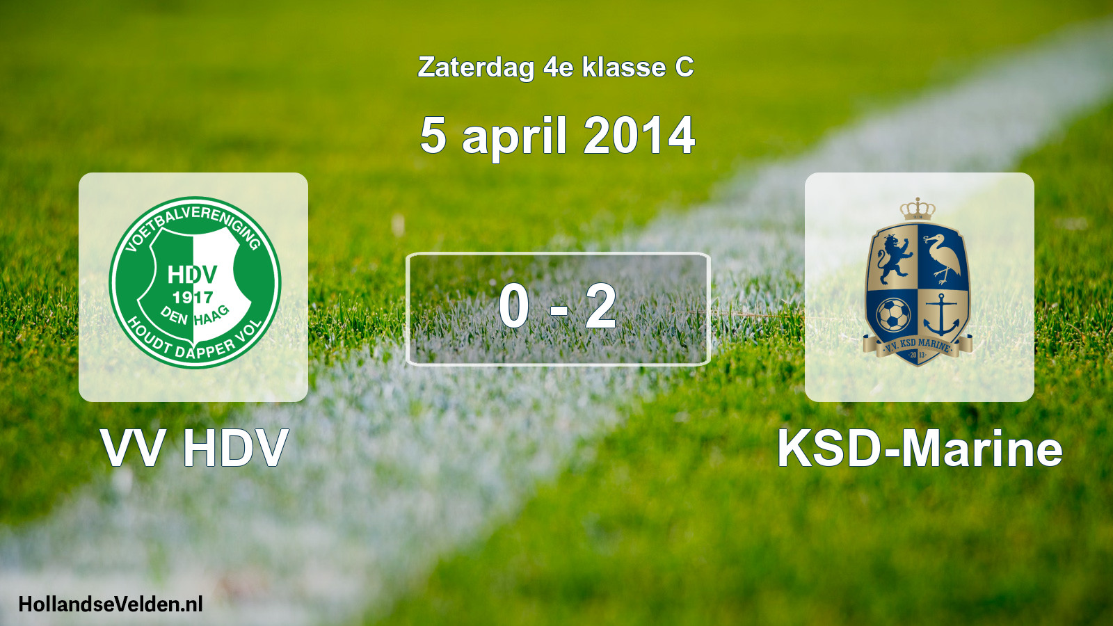 Total number of matches played: VV HDV - KSD-Marine 0 - 2 (5 April 2014)