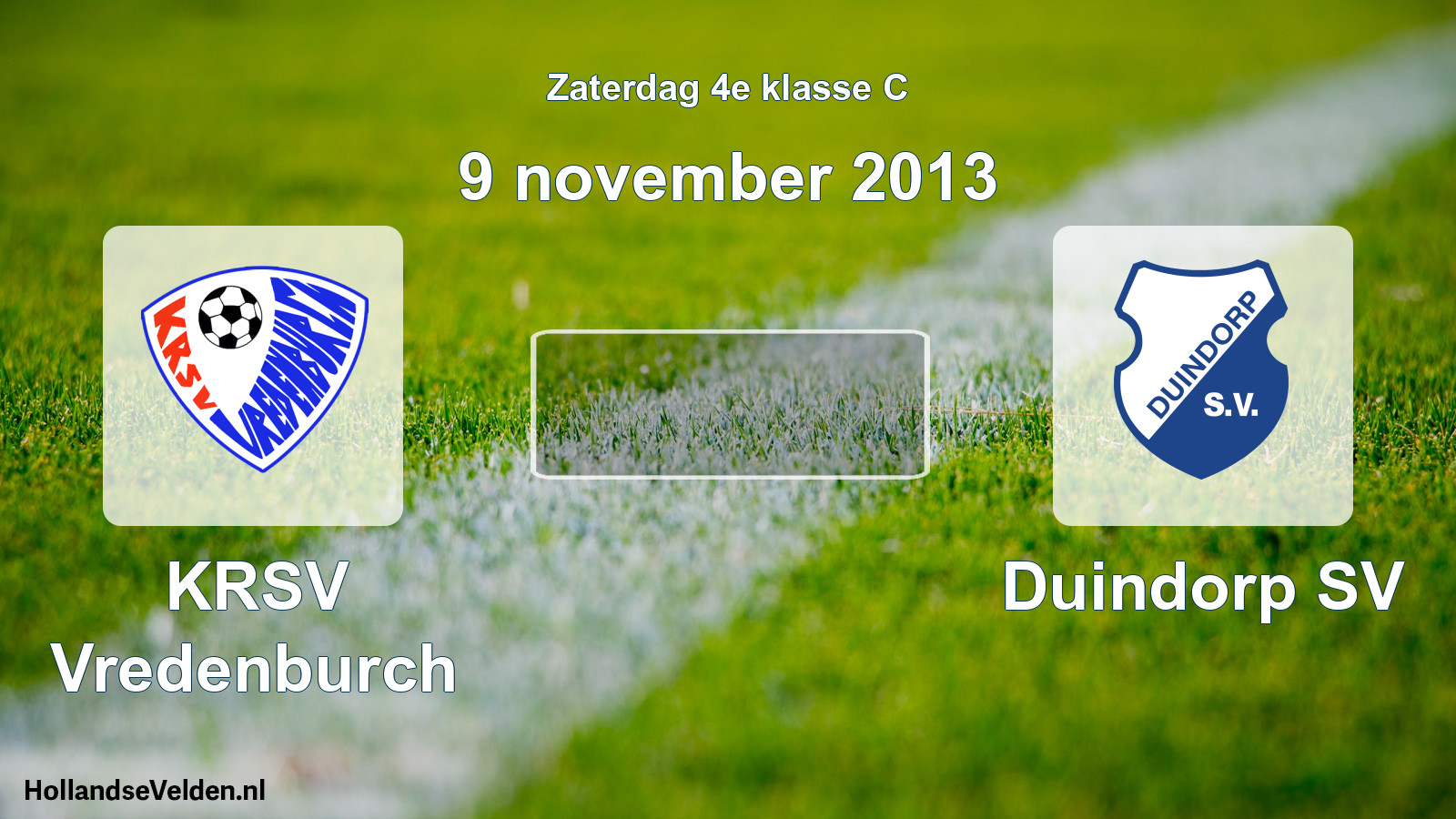 Scheduled Match: KRSV Vredenburch - Duindorp SV (9 November 2013)