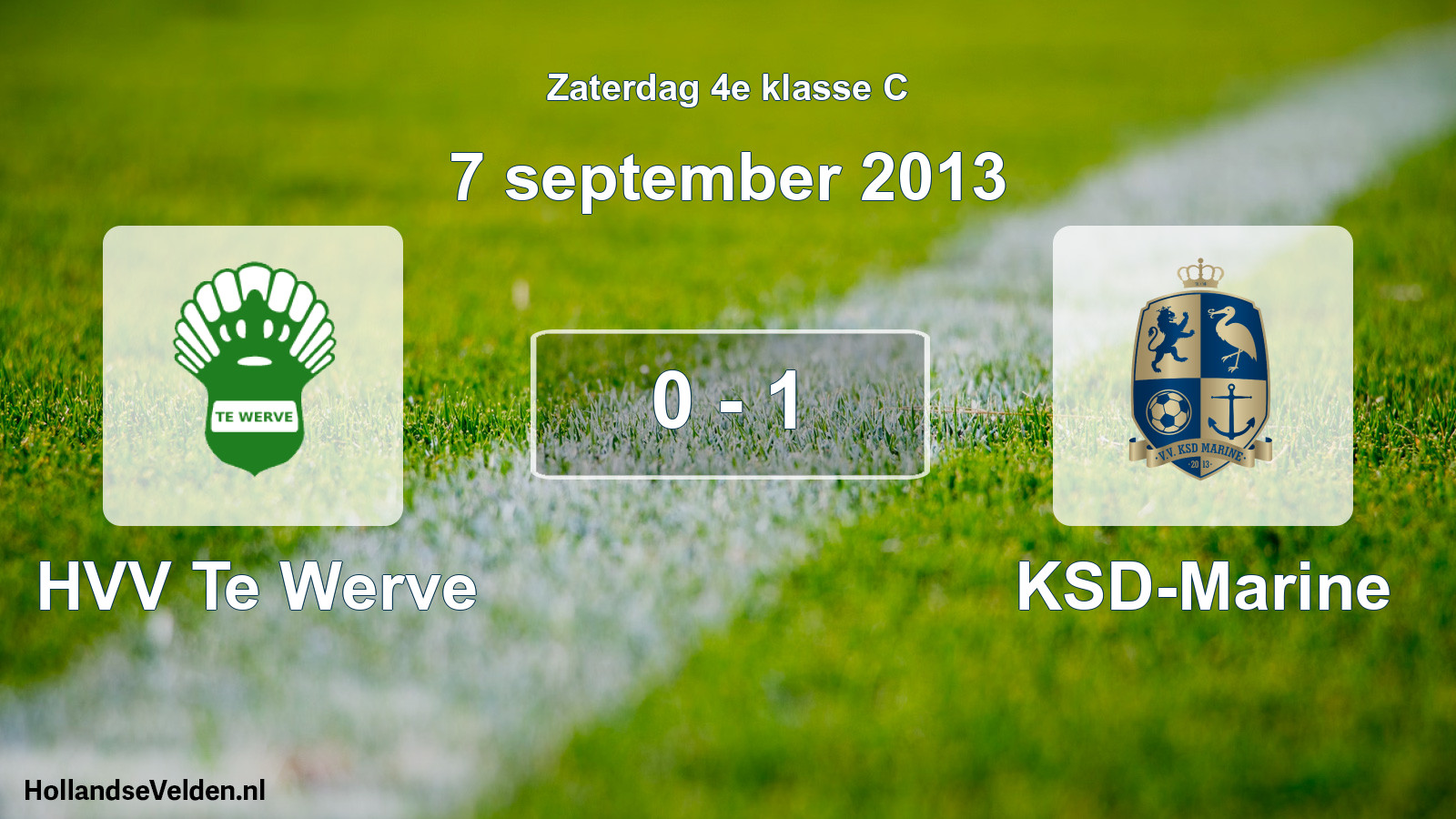 Total number of matches played: HVV Te Werve - KSD-Marine 0 - 1 (7 September 2013)