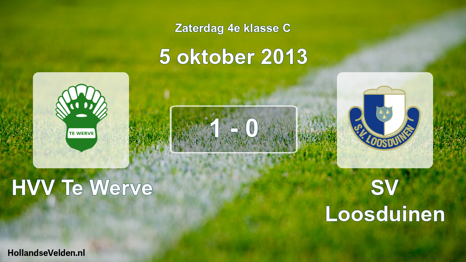 Total number of matches played: HVV Te Werve - SV Loosduinen 1 - 0 (5 October 2013)