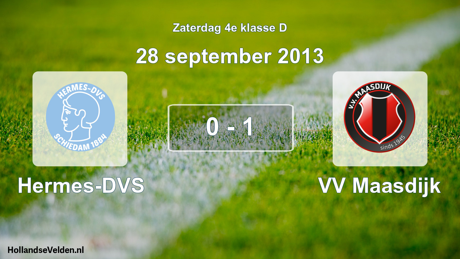 Total number of matches played: Hermes-DVS - VV Maasdijk 0 - 1 (28 September 2013)