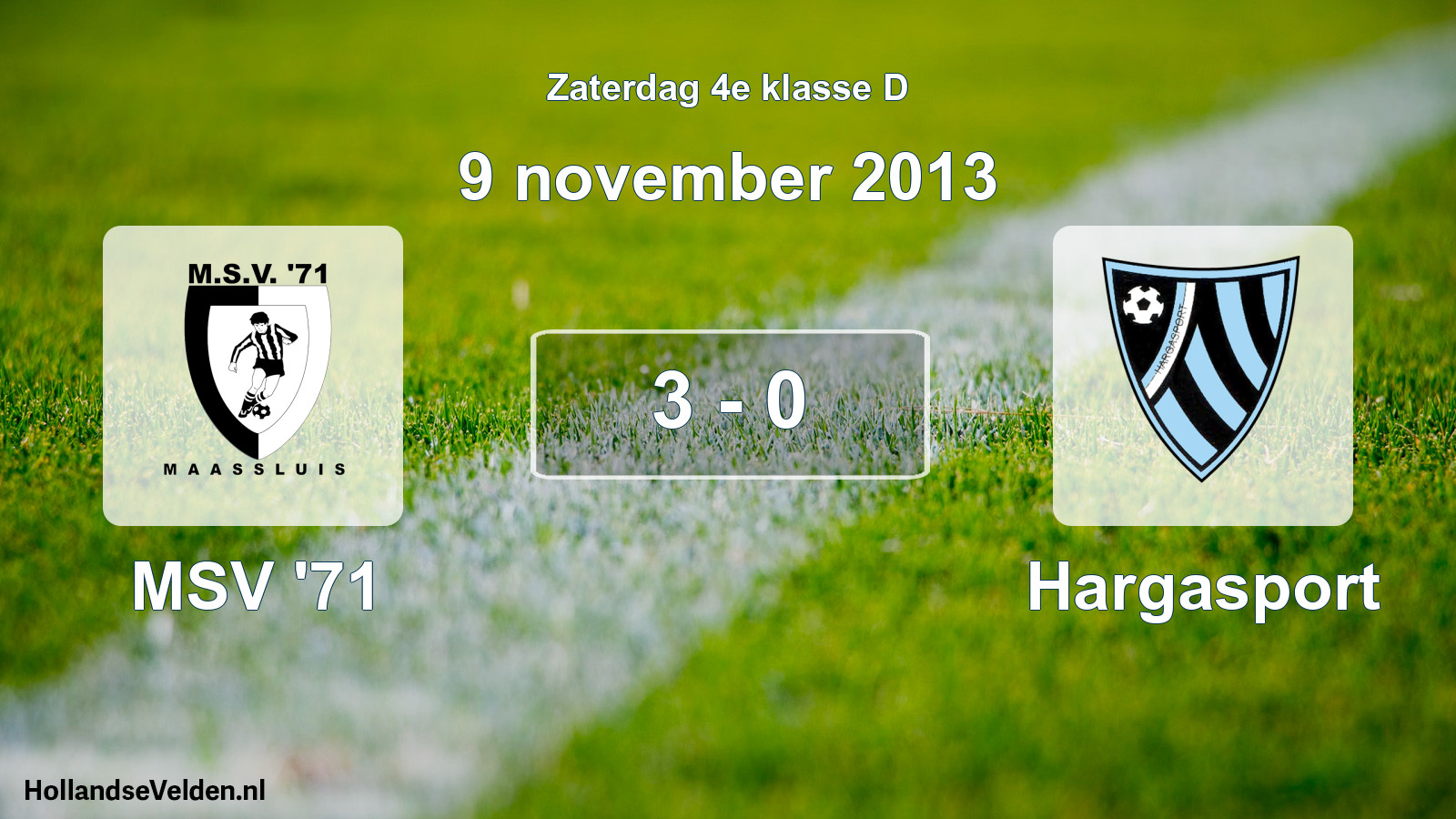Total number of matches played: MSV '71 - Hargasport 3 - 0 (9 November 2013)