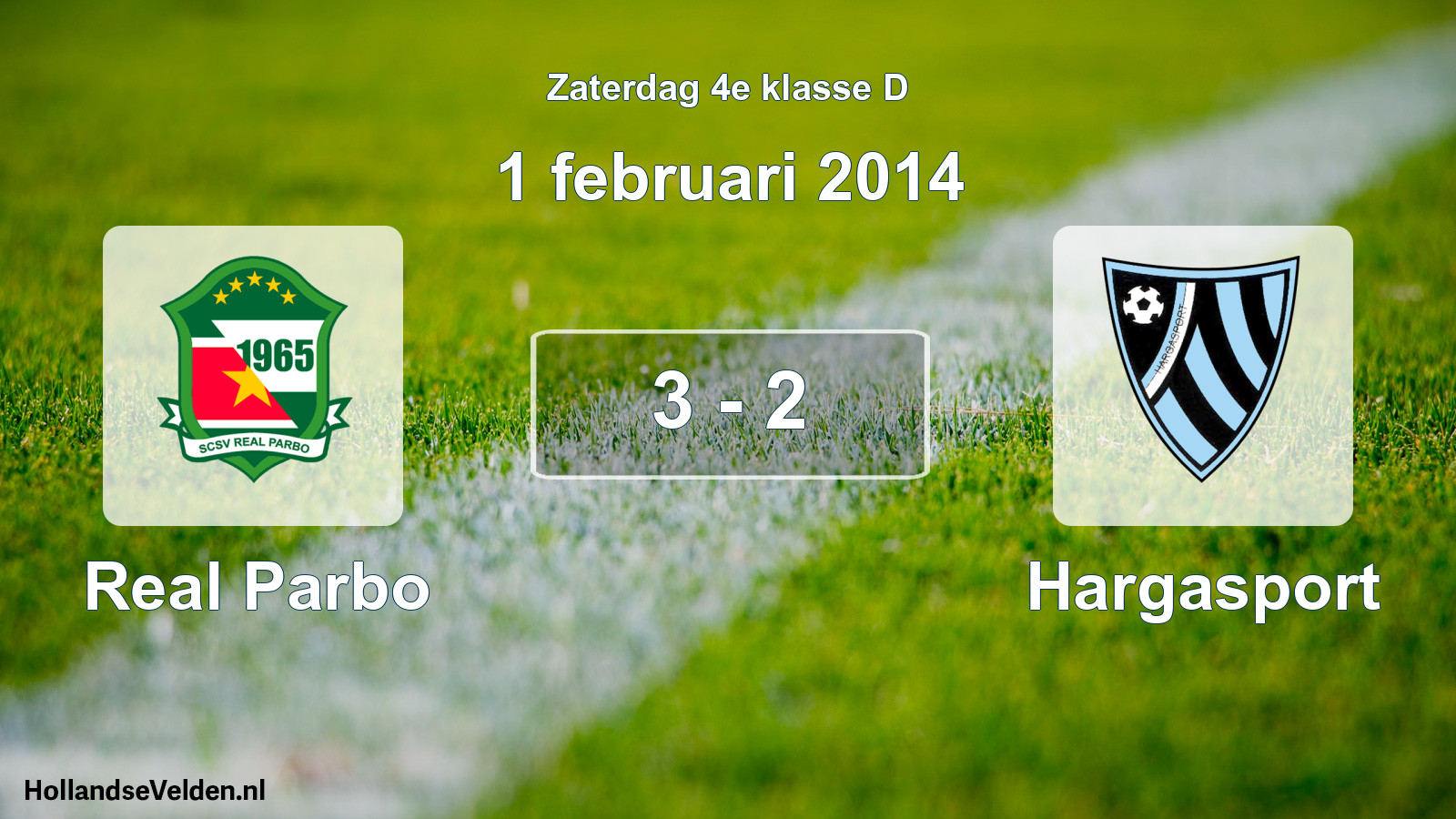 Total number of matches played: Real Parbo - Hargasport 3 - 2 (1 February 2014)