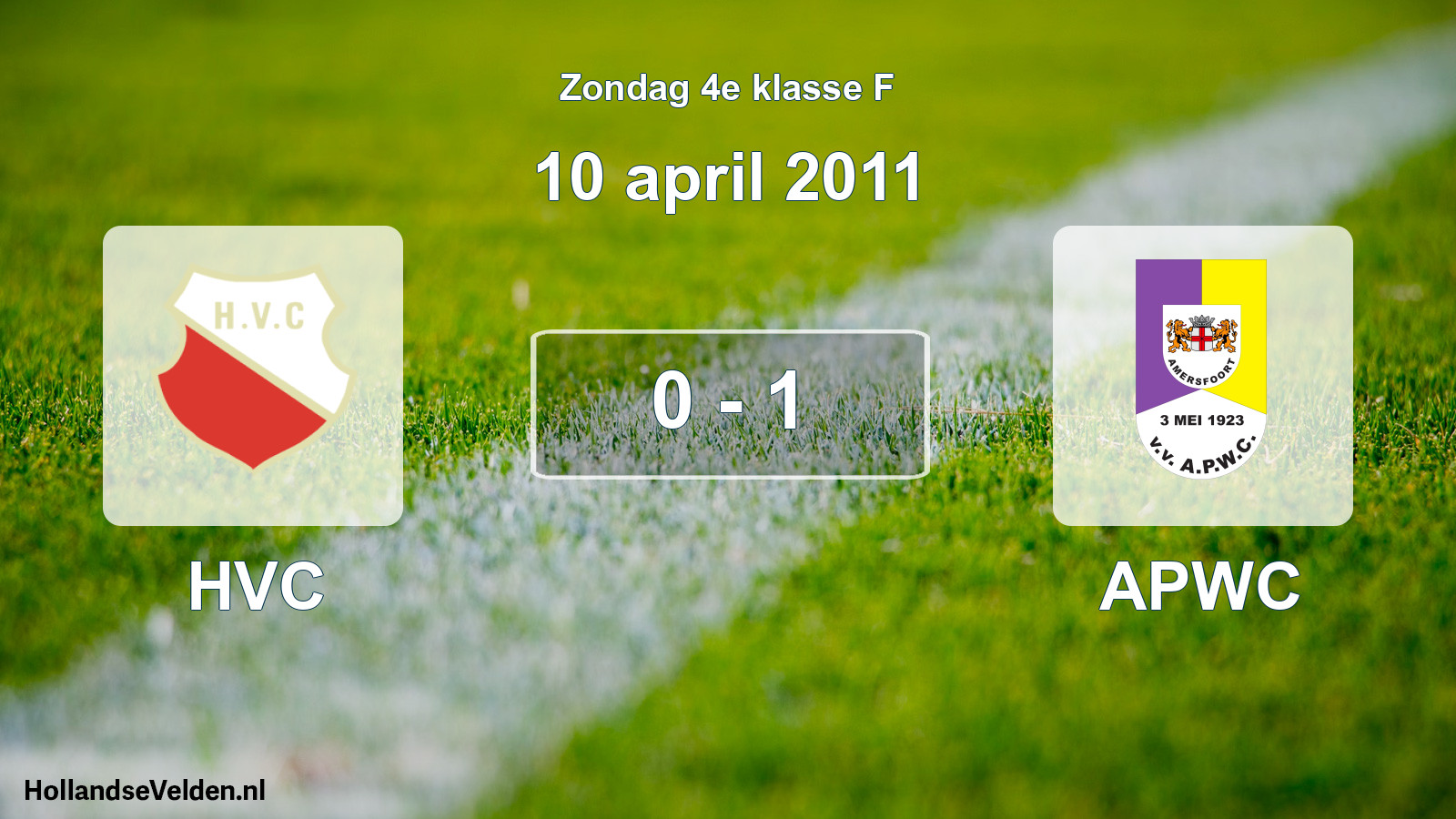 Total number of matches played: HVC - APWC 0 - 1 (10 April 2011)