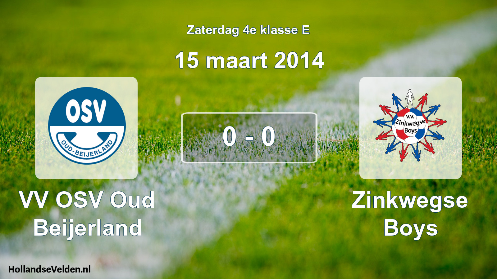 Total number of matches played: VV OSV Oud Beijerland - Zinkwegse Boys 0 - 0 (15 March 2014)