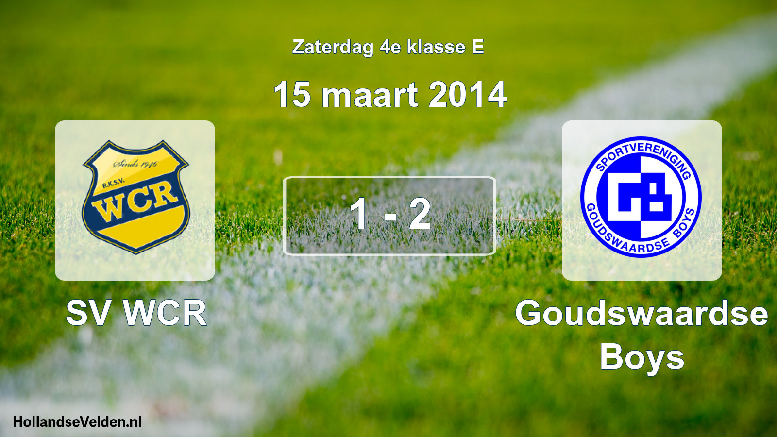 Total number of matches played: SV WCR - Goudswaardse Boys 1 - 2 (15 March 2014)