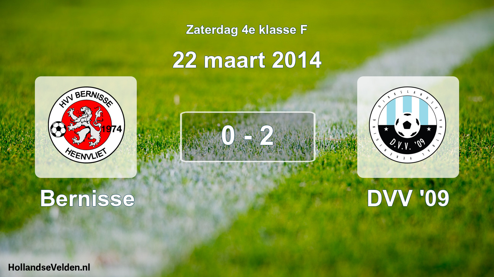 Total number of matches played: Bernisse - DVV '09 0 - 2 (22 March 2014)