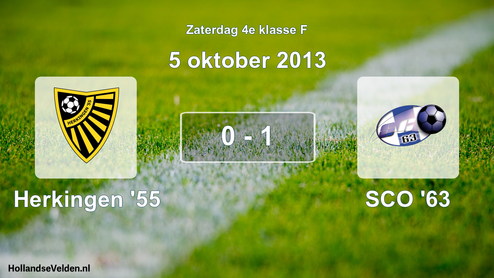 Total number of matches played: Herkingen '55 - SCO '63 0 - 1 (5 October 2013)