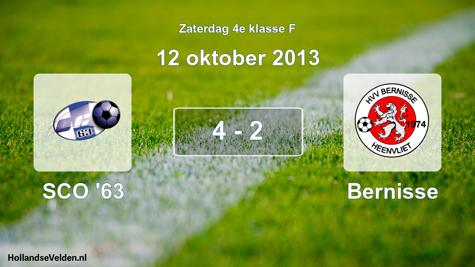 Total number of matches played: SCO '63 - Bernisse 4 - 2 (12 October 2013)