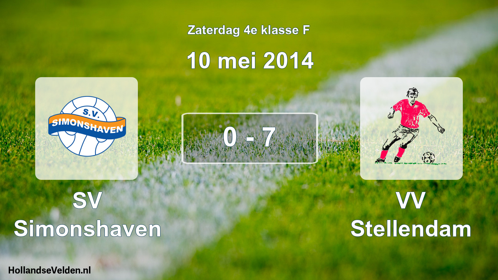 Total number of matches played: SV Simonshaven - VV Stellendam 0 - 7 (10 May 2014)