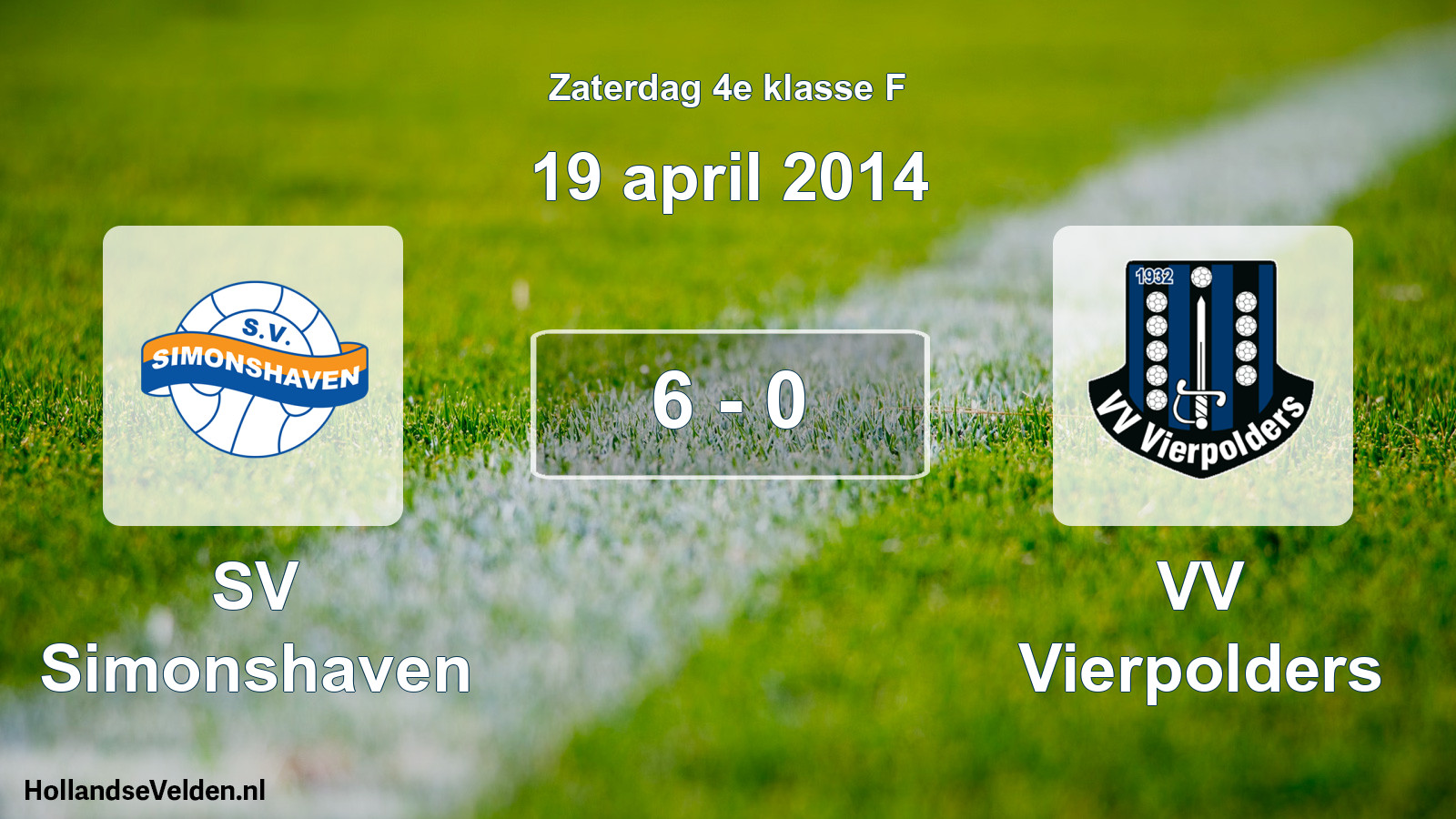Total number of matches played: SV Simonshaven - VV Vierpolders 6 - 0 (19 April 2014)