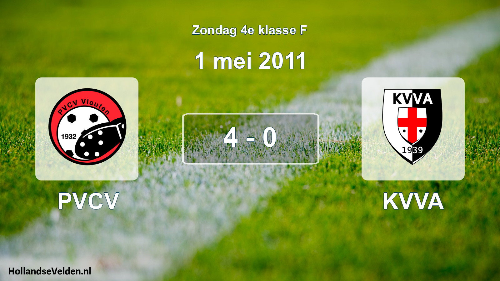 Total number of matches played: PVCV - KVVA 4 - 0 (1 May 2011)