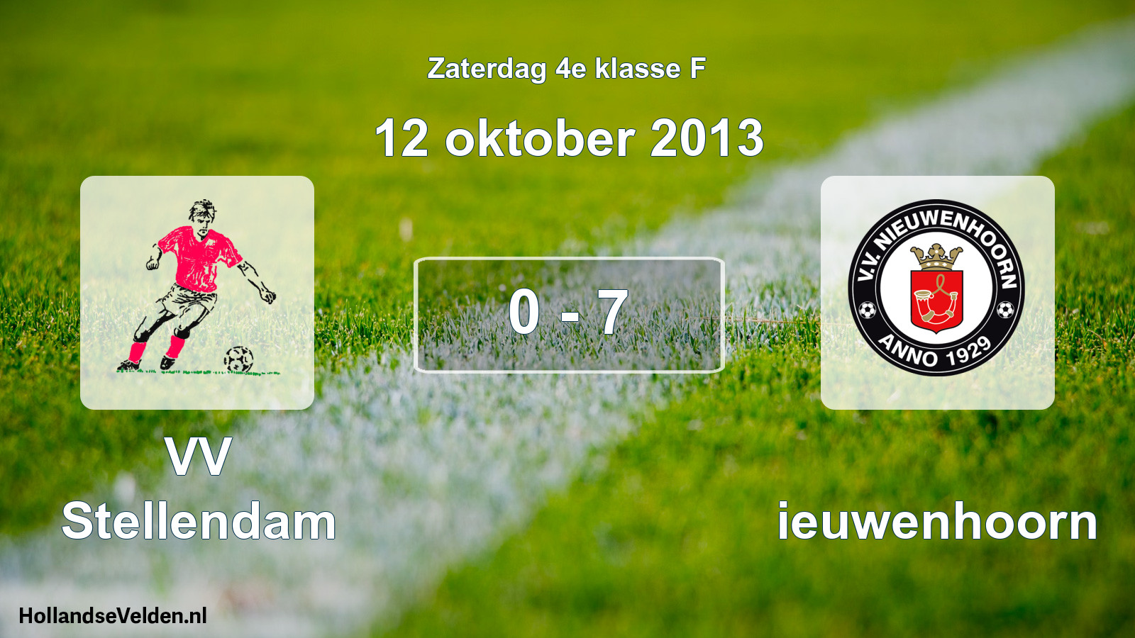 Total number of matches played: VV Stellendam - Nieuwenhoorn 0 - 7 (12 October 2013)
